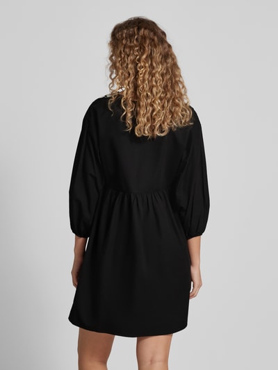 Vero Moda Tunikakleid mit Stitching und V-Ausschnitt Modell 'VACATION' Black 5