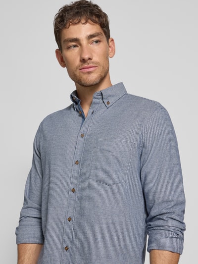 Christian Berg Men Vrijetijdsoverhemd met knoopsluiting Marineblauw - 3