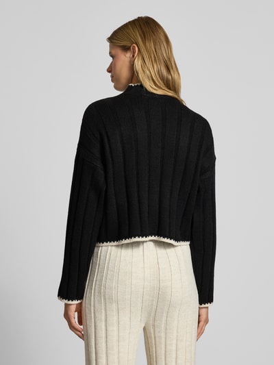 Only Regular fit gebreide pullover met turtleneck, model 'CHICK' Zwart - 5