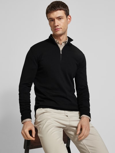 SELECTED HOMME Gebreide pullover met opstaande kraag Zwart - 3