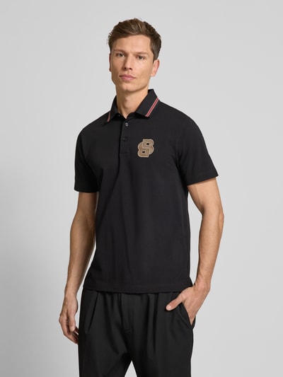 BOSS Regular Fit Poloshirt mit Logo-Badge Modell 'Parris' Black 4