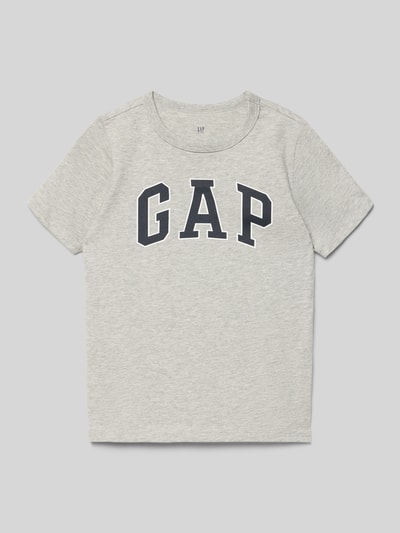 Produktfoto, Regular Fit T-Shirt mit Logo-Print von GAP, dziecięcy t-shirt z bawełny, krój regular fit, nadruk z logo, okrągły dekolt, długość tyłu w rozmiarze 116: 45 cm