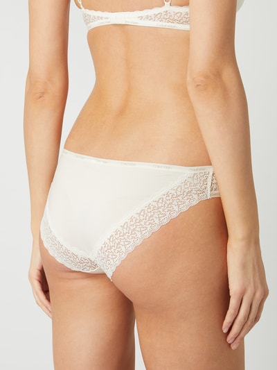 Calvin Klein Underwear Slip mit Spitzenbesatz Offwhite 5