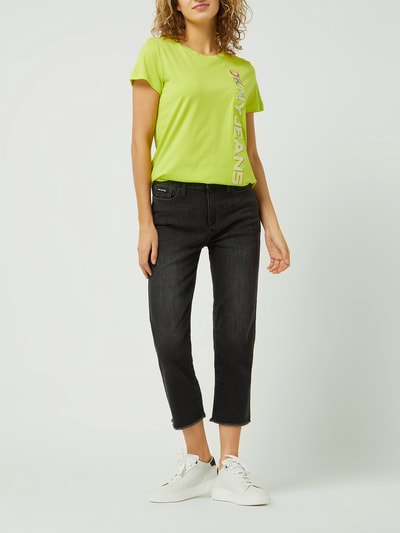 DKNY JEANS Straight Fit Mid Rise Cropped Jeans mit Stretch-Anteil Modell 'Rivington'  Anthrazit 4