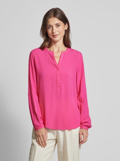 Christian Berg Woman Blouse met lange mouwen en serafinohals Felroze - 4