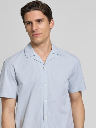 Tom Tailor Denim Relaxed Fit Freizeithemd aus reiner Baumwolle Hellblau Melange 3