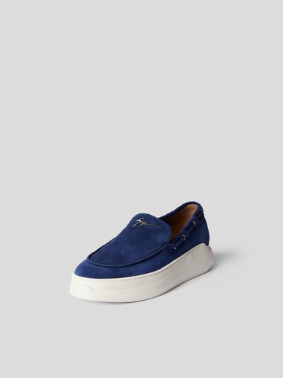 Giuseppe Zanotti Loafer aus Veloursleder Marineblau 2