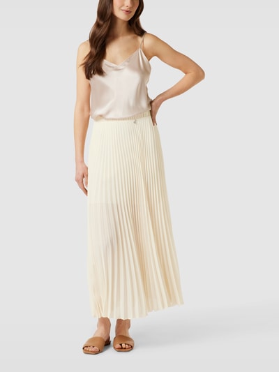 Patrizia Pepe Maxirock mit Plisseefalten Modell 'GONNA' Beige 1