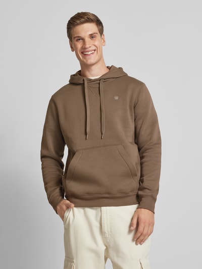 G-Star Raw Hoodie met logostitching Leem - 4