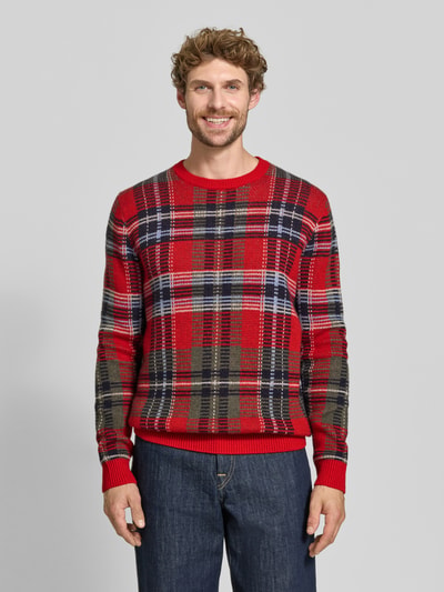 Christian Berg Men Oversized Pullover aus reinem Kaschmir Rot Melange 4