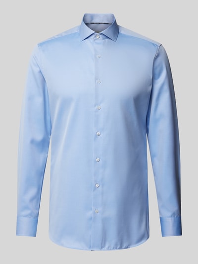 Eterna Slim fit zakelijk overhemd van twill Blauw - 2