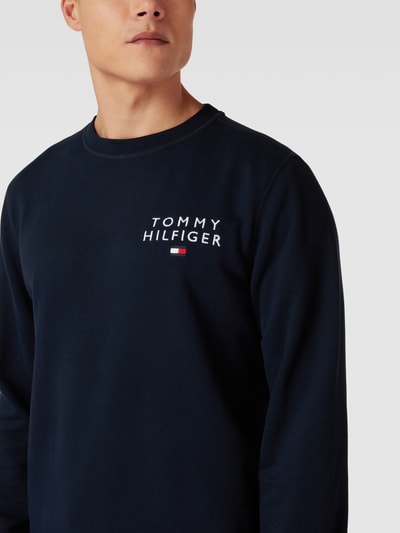 Tommy Hilfiger Sweatshirt met ribboorden, model 'TRACK TOP HWK' Donkerblauw - 3