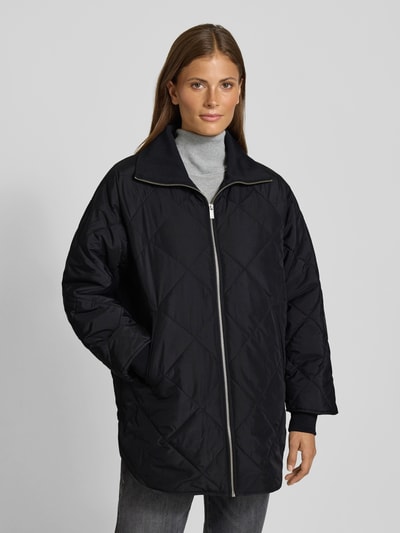 Tom Tailor Denim Relaxed Fit Steppmantel mit Stehkragen Black 4