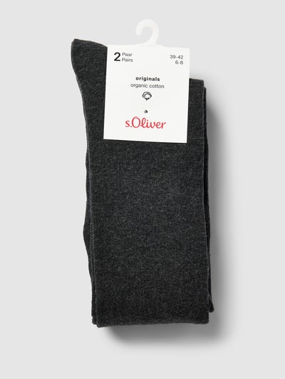 s.Oliver RED LABEL Socken mit hohem Schaft im 2er-Pack Anthrazit Melange 3