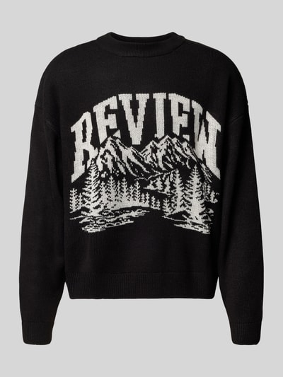 REVIEW Strickpullover mit Stehkragen Black 2