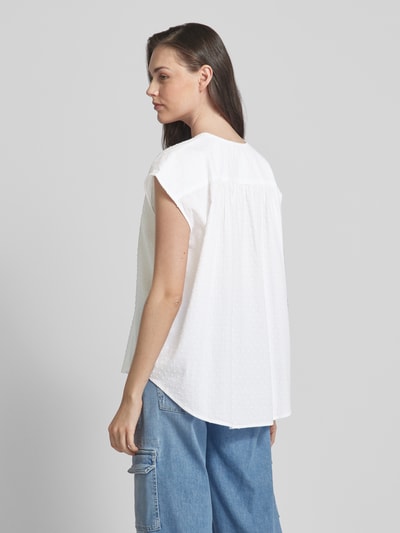 Esprit Blusenshirt mit V-Ausschnitt Offwhite 5