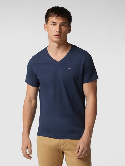 Tommy Jeans T-Shirt mit V-Ausschnitt  Marine Melange 4