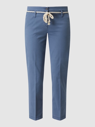 Brax Cropped Chino aus Baumwolle Modell 'Mel' Blau 2