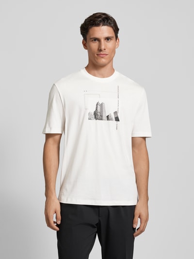 ARMANI EXCHANGE T-Shirt mit Label-Print Modell 'NewYork Building' Weiss 4