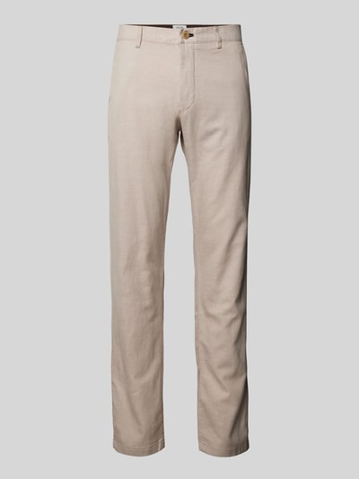 JOOP! Jeans Modern Fit Chino aus Baumwoll-Mix mit Leinen-Anteil Modell 'Matthew' Beige 2