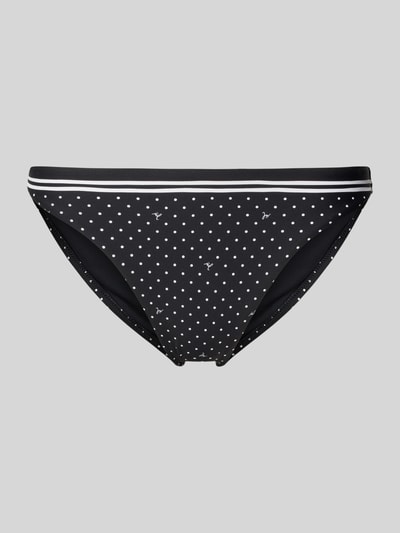 Produktfoto, Bikini-Slip im Allover-Look Modell 'Brismar Beach' von JOOP! Collection, Schwarz mit weißen Punkten, elastischer Bund, Material-Mix mit Stretch-Anteil, körpernahe Passform