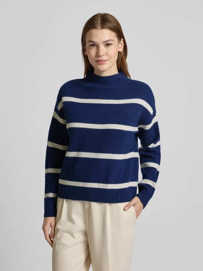 Christian Berg Woman Strickpullover aus Wolle mit Stehkragen Dunkelblau 4