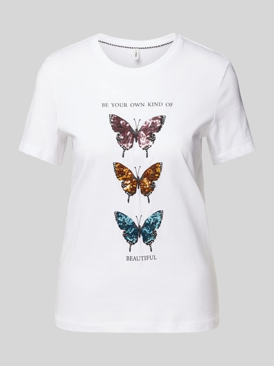 Only T-shirt met statementprint Wit - 2