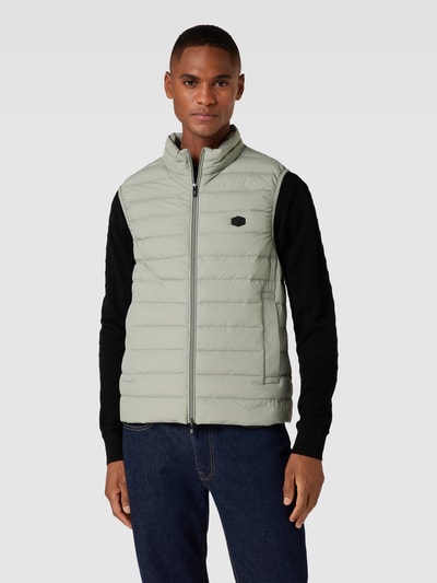 Emporio Armani Steppweste mit Stehkragen Oliv 4