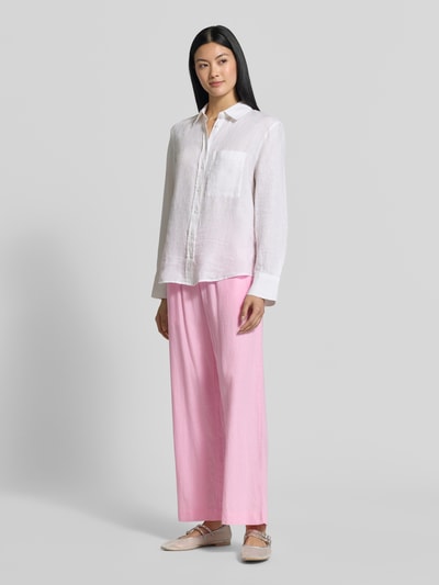 FREE/QUENT Wide Leg Pants aus Leinen-Mix mit elastischem Bund Modell 'Lava' Hellrosa 1