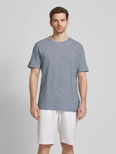 Knowledge Cotton Apparel Regular fit T-shirt met ronde hals, model 'Narrow' Offwhite - 4