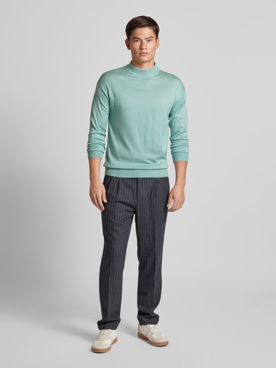 Scotch & Soda Gebreide pullover met ribboorden Lagune - 1