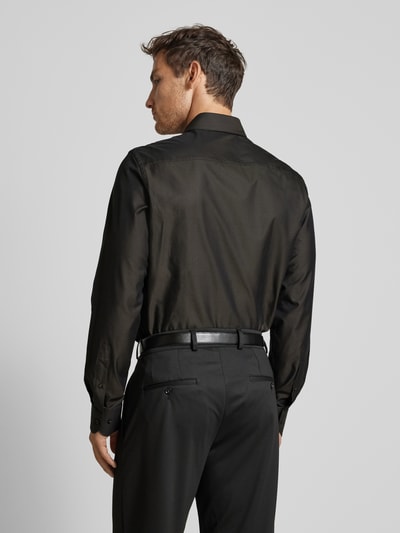 Profuomo Slim Fit Business-Hemd mit Haifischkragen Dunkelbraun 5