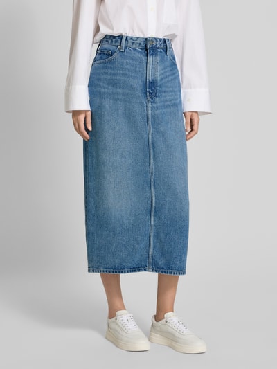 Tommy Hilfiger Straight Fit Midi-Jeansrock aus Lyocell Modell 'LANA' Bleu Melange 4