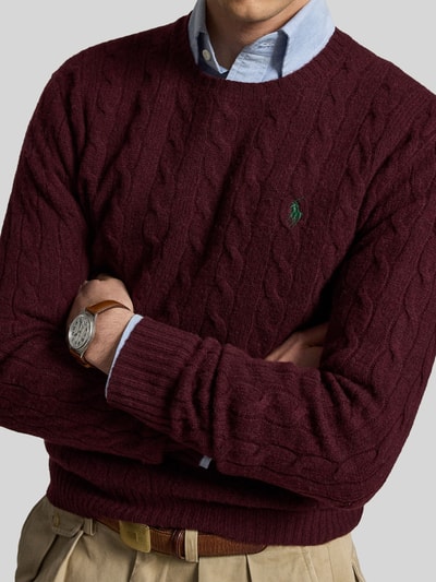 Polo Ralph Lauren Regular Fit Pullover aus Woll-Kaschmir-Mix Bordeaux 3