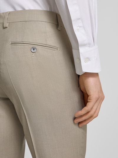 JOOP! Collection Tapered Fit Anzughose mit feinem Strukturmuster Modell 'Blayr' Beige 3