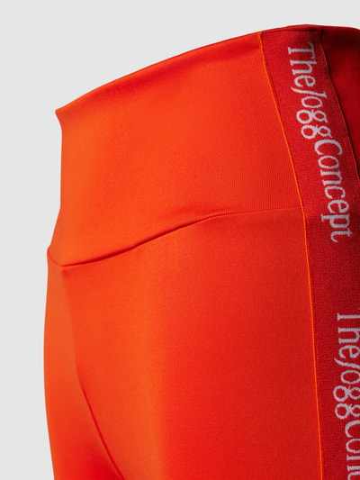 TheJoggConcept Leggings in Label-Kontraststreifen Modell 'SABELA' Orange 2