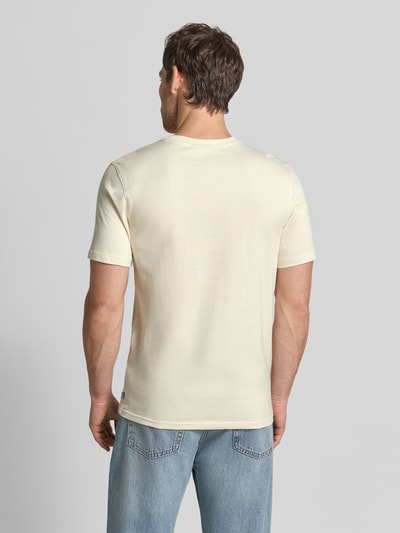Scotch & Soda regular fit T-shirt met logoprint Zand - 5