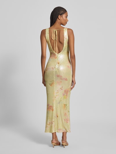 Bardot Cocktailjurk met druppelvormige hals, model 'ELODA' Lichtgroen - 5