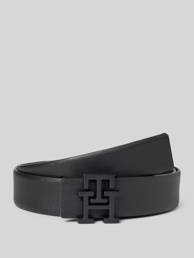 Tommy Hilfiger Leren riem met labelapplicatie Zwart - 1