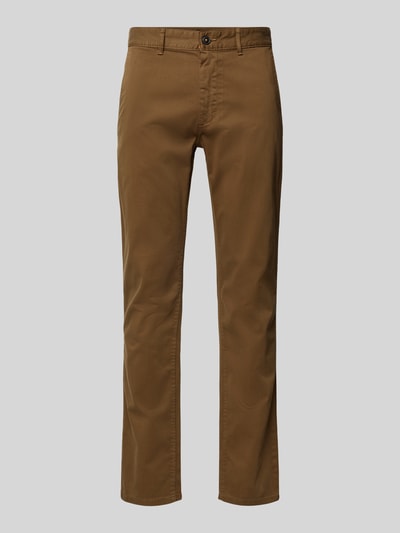 BOSS Orange Slim Fit Chino mit seitlichen Eingrifftaschen Khaki 1