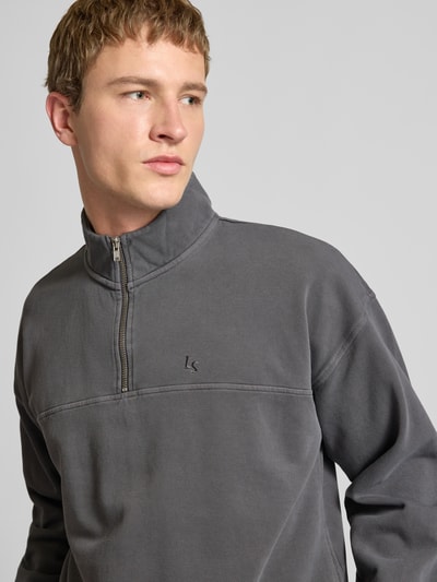 Levi's® Relaxed Fit Sweatshirt aus reiner Baumwolle Modell 'MARINA' Dunkelgrau 3
