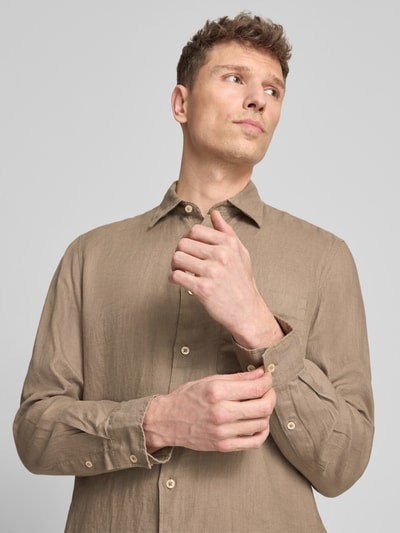 Marc O'Polo Regular Fit Freizeithemd aus reinem Leinen Beige 3