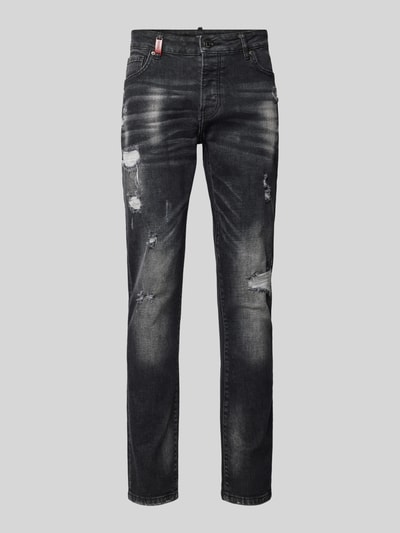 2Y Studios Slim Fit Jeans mit 5-Pocket-Design Modell 'ANGEL' Mittelgrau 1