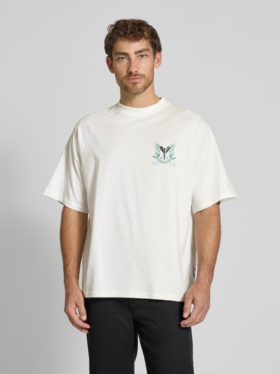 CARLO COLUCCI Oversized T-Shirt mit Label-Print Offwhite 4
