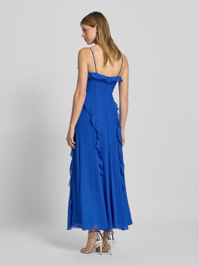 Bardot Abendkleid mit V-Ausschnitt und Volants Modell 'VERIS' Royal 5