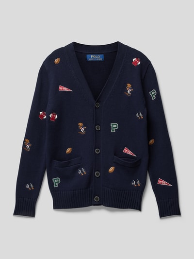 Polo Ralph Lauren Teens Cardigan mit Allover-Muster Marine 1