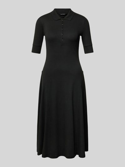 Lauren Ralph Lauren Polo jurk met halflange mouwen, model 'LILLIANNA' Zwart - 2