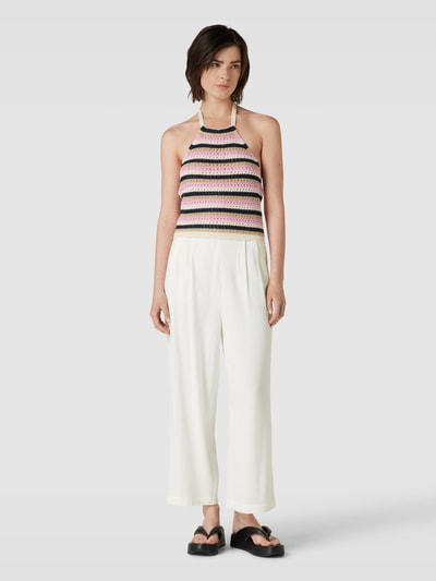 ICHI Stoffhose mit Gesäßtaschen Modell 'Resty' Offwhite 1