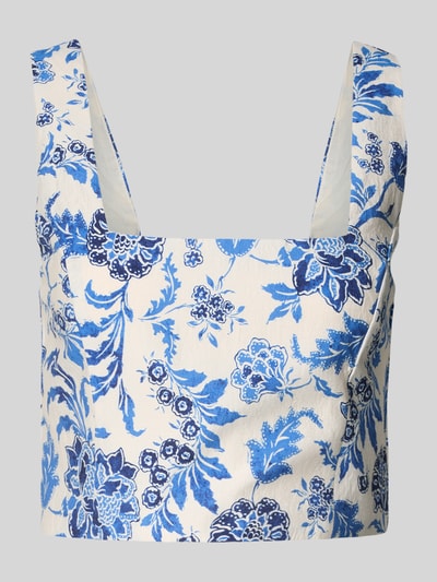 Mango Crop Top mit Karree-Ausschnitt Modell 'INDIGO' Beige 2