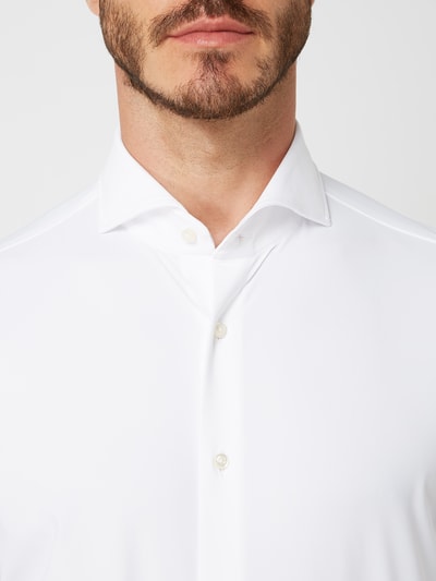 JOOP! Collection Slim Fit Business-Hemd mit Stretch-Anteil Modell 'Pajos' Weiss 3